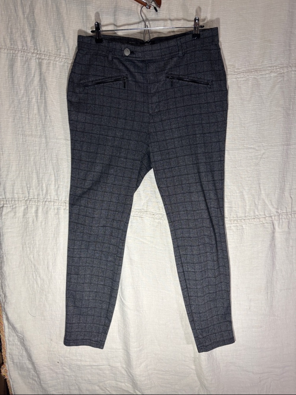 Simply Vera Vera Wang Gray Plaid Skinny Pants